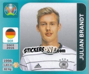 Sticker Julian Brandt - UEFA Euro 2020 Tournament Edition. 654 Stickers version n. 589 - Panini