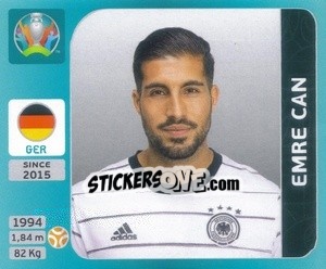 Sticker Emre Can - UEFA Euro 2020 Tournament Edition. 654 Stickers version - Panini