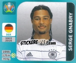 Sticker Serge Gnabry - UEFA Euro 2020 Tournament Edition. 654 Stickers version n. 597 - Panini