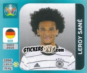 Sticker Leroy Sané - UEFA Euro 2020 Tournament Edition. 654 Stickers version n. 598 - Panini