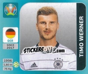 Figurina Timo Werner - UEFA Euro 2020 Tournament Edition. 654 Stickers version - Panini