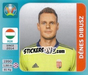 Cromo Dénes Dibusz - UEFA Euro 2020 Tournament Edition. 654 Stickers version - Panini