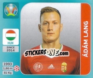 Sticker Ádám Lang - UEFA Euro 2020 Tournament Edition. 654 Stickers version n. 608 - Panini