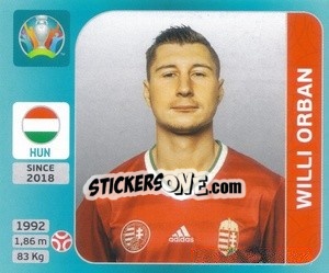 Figurina Willi Orban - UEFA Euro 2020 Tournament Edition. 654 Stickers version - Panini