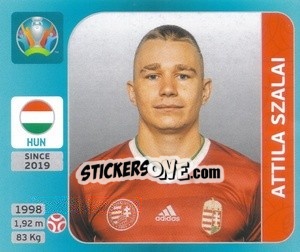 Cromo Attila Szalai - UEFA Euro 2020 Tournament Edition. 654 Stickers version - Panini