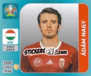 Sticker Ádám Nagy - UEFA Euro 2020 Tournament Edition. 654 Stickers version - Panini