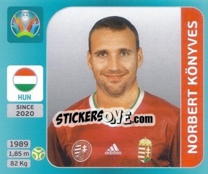 Sticker Norbert Könyves - UEFA Euro 2020 Tournament Edition. 654 Stickers version n. 618 - Panini