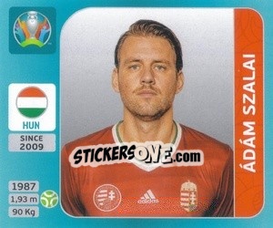 Cromo Ádám Szalai - UEFA Euro 2020 Tournament Edition. 654 Stickers version - Panini