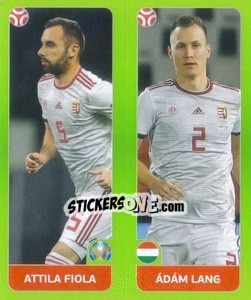 Sticker Attila Fiola / Ádám Lang - UEFA Euro 2020 Tournament Edition. 654 Stickers version n. 623 - Panini
