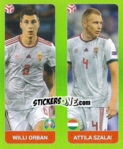 Sticker Willi Orban / Attila Szalai - UEFA Euro 2020 Tournament Edition. 654 Stickers version n. 624 - Panini