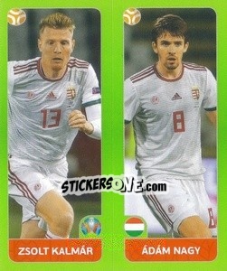 Sticker Zsolt Kalmár / Ádám Nagy - UEFA Euro 2020 Tournament Edition. 654 Stickers version n. 625 - Panini