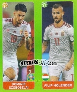 Sticker Dominik Szoboszlai / Filip Holender - UEFA Euro 2020 Tournament Edition. 654 Stickers version - Panini