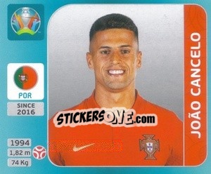 Sticker João Cancelo - UEFA Euro 2020 Tournament Edition. 654 Stickers version - Panini