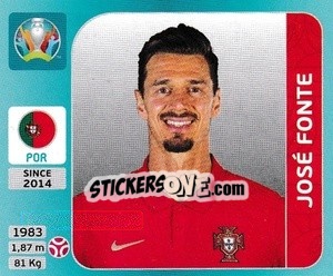 Sticker José Fonte - UEFA Euro 2020 Tournament Edition. 654 Stickers version - Panini