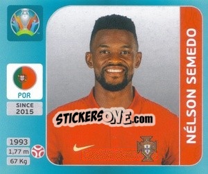 Cromo Nélson Semedo - UEFA Euro 2020 Tournament Edition. 654 Stickers version - Panini