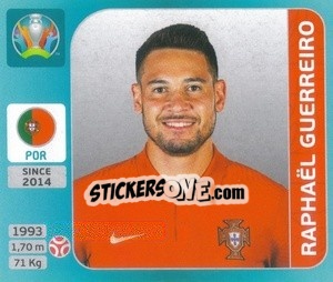 Cromo Raphaël Guerreiro - UEFA Euro 2020 Tournament Edition. 654 Stickers version - Panini