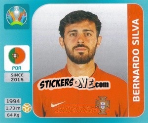 Sticker Bernardo Silva - UEFA Euro 2020 Tournament Edition. 654 Stickers version - Panini