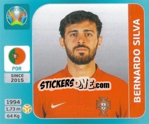 Sticker Bernardo Silva - UEFA Euro 2020 Tournament Edition. 654 Stickers version n. 644 - Panini