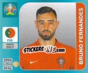 Cromo Bruno Fernandes - UEFA Euro 2020 Tournament Edition. 654 Stickers version - Panini