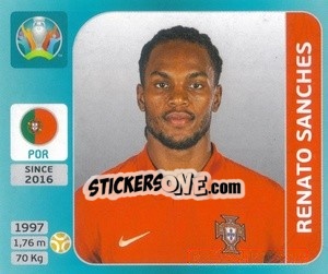 Sticker Renato Sanches - UEFA Euro 2020 Tournament Edition. 654 Stickers version - Panini