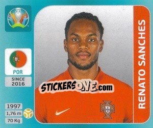 Sticker Renato Sanches - UEFA Euro 2020 Tournament Edition. 654 Stickers version n. 648 - Panini