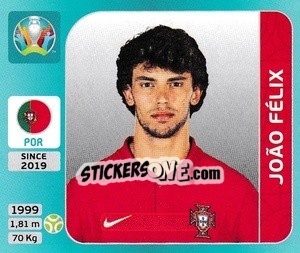 Sticker João Félix - UEFA Euro 2020 Tournament Edition. 654 Stickers version - Panini
