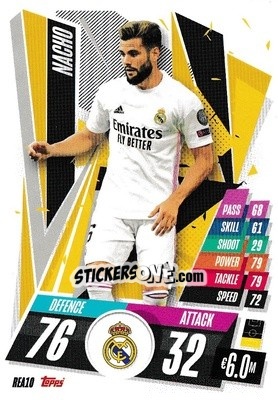 Sticker Nacho Fernández - UEFA Champions League 2020-2021. Match Attax n. REA10 - Panini
