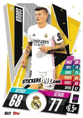 Sticker Toni Kroos - UEFA Champions League 2020-2021. Match Attax n. REA12 - Panini
