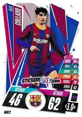 Sticker Álex Collado - UEFA Champions League 2020-2021. Match Attax n. BAR12 - Panini
