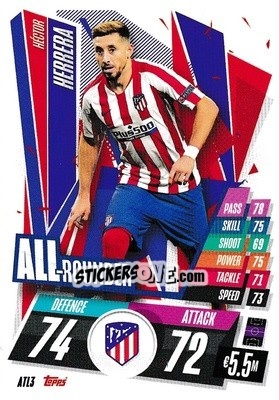 Sticker Héctor Herrera - UEFA Champions League 2020-2021. Match Attax n. ATL3 - Panini