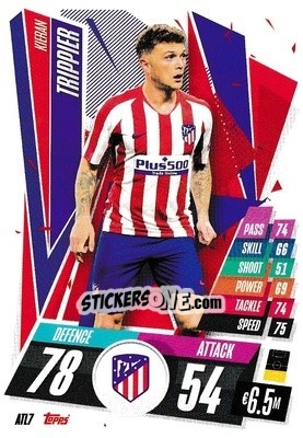 Sticker Kieran Trippier - UEFA Champions League 2020-2021. Match Attax n. ATL7 - Panini