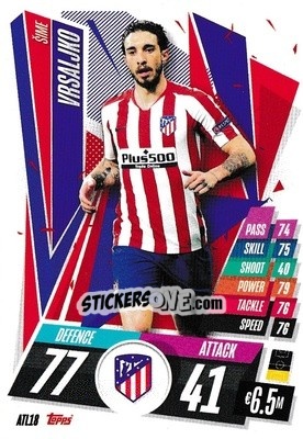 Sticker Šime Vrsaljko - UEFA Champions League 2020-2021. Match Attax n. ATL18 - Panini