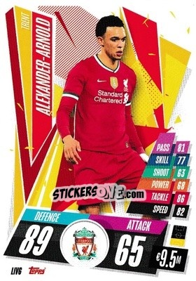 Sticker Trent Alexander-Arnold - UEFA Champions League 2020-2021. Match Attax n. LIV6 - Panini