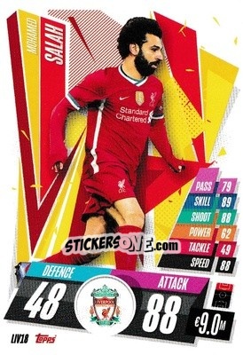 Sticker Mohamed Salah - UEFA Champions League 2020-2021. Match Attax n. LIV18 - Panini