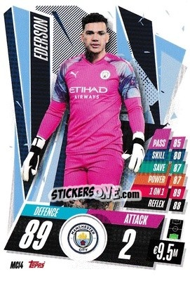 Sticker Ederson - UEFA Champions League 2020-2021. Match Attax n. MCI4 - Panini