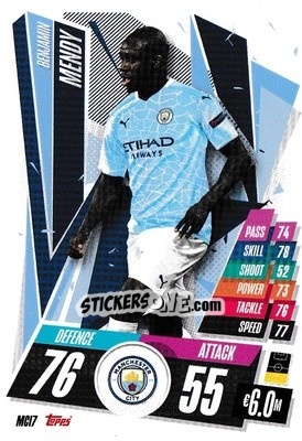 Sticker Benjamin Mendy - UEFA Champions League 2020-2021. Match Attax n. MCI7 - Panini