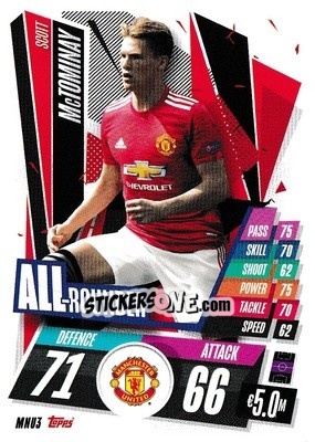 Sticker Scott McTominay - UEFA Champions League 2020-2021. Match Attax n. MNU3 - Panini