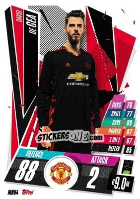 Sticker David de Gea - UEFA Champions League 2020-2021. Match Attax n. MNU4 - Panini