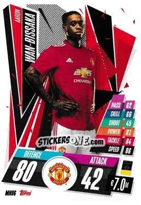 Sticker Aaron Wan-Bissaka - UEFA Champions League 2020-2021. Match Attax n. MNU6 - Panini