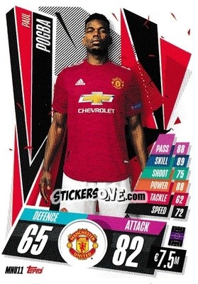 Sticker Paul Pogba - UEFA Champions League 2020-2021. Match Attax n. MNU11 - Panini