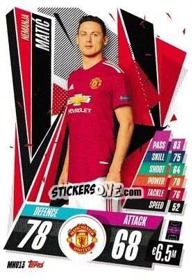 Sticker Nemanja Matic - UEFA Champions League 2020-2021. Match Attax n. MNU13 - Panini