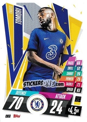 Sticker Fikayo Tomori - UEFA Champions League 2020-2021. Match Attax n. CHE6 - Panini