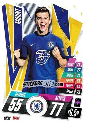 Sticker Mason Mount - UEFA Champions League 2020-2021. Match Attax n. CHE10 - Panini
