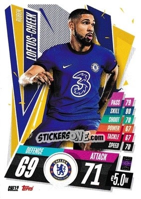 Sticker Ruben Loftus-Cheek - UEFA Champions League 2020-2021. Match Attax n. CHE12 - Panini