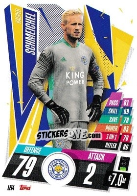 Sticker Kasper Schmeichel - UEFA Champions League 2020-2021. Match Attax n. LEI4 - Panini