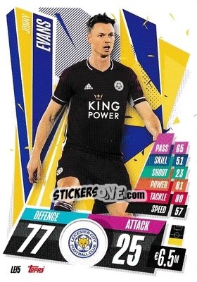 Sticker Jonny Evans - UEFA Champions League 2020-2021. Match Attax n. LEI5 - Panini