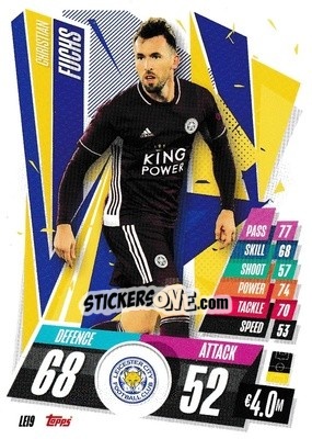 Sticker Christian Fuchs - UEFA Champions League 2020-2021. Match Attax n. LEI9 - Panini