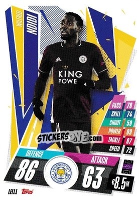 Sticker Wilfred Ndidi - UEFA Champions League 2020-2021. Match Attax n. LEI11 - Panini