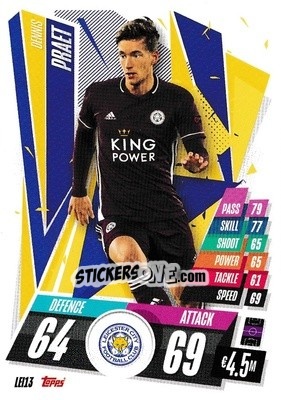 Sticker Dennis Praet - UEFA Champions League 2020-2021. Match Attax n. LEI13 - Panini