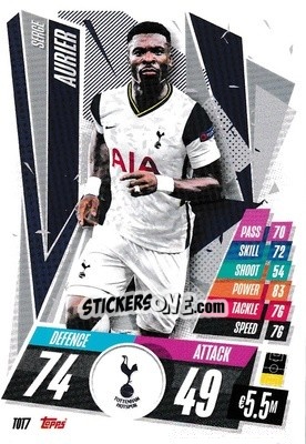 Sticker Serge Aurier - UEFA Champions League 2020-2021. Match Attax n. TOT7 - Panini